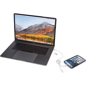 Alasia gyorstlt- s adatkbel, 30 cm, 27W, ezst (vezetk, eloszt, adapter, kbel)