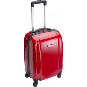 Gurulós bőrönd, piros (bőrönd)