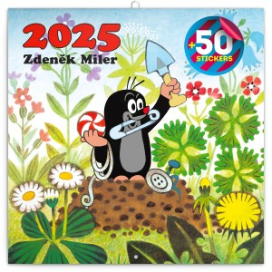 Lemeznaptr The Little Mole 2024, DIY: 50 stickers, 30  30 cm (naptr)