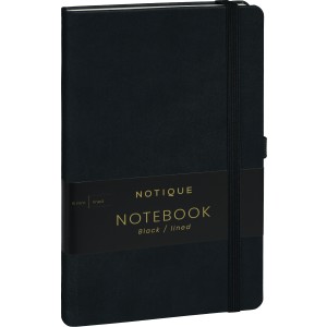 Notebook Black, lined, 13 � 21 cm