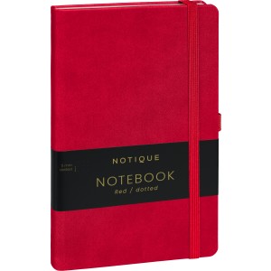 Notebook Red, dotted, 13 � 21 cm