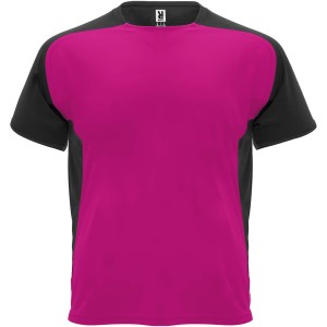 Roly Bugatti rvid ujj uniszex sportpl, fuchsia, solid black