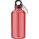 RPET palack karabinerrel, 400 ml, piros (668103-08)