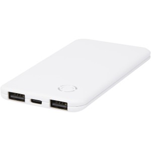 Slender 4000 mAh vkony dual powerbank, fehr (powerbank)